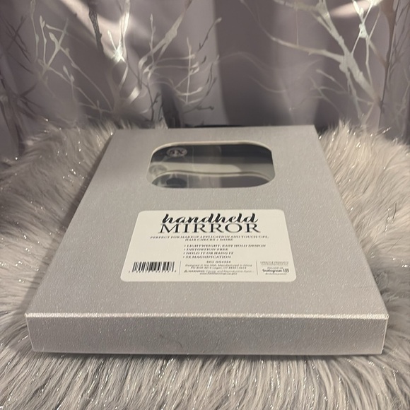 BNWT GLITZ & GLAM Christmas Holiday Viral Pink Rhinestone Handheld Mirror - Picture 6 of 7